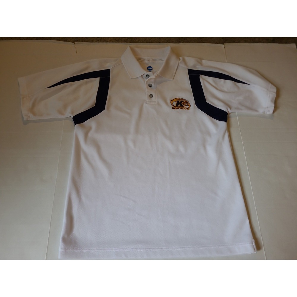 Kent State Golden Flashes Polo Shirt Medium White NCAA